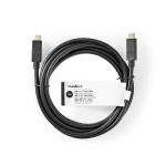 Nedis USB-Kabel | USB 3.2 Gen 2 | USB-C™ Male | USB-C™ Male | 15 W | 10 Gbps | Vernikkeld | 1.00 m | Rond | PVC | Zwart | Label Nedis USB-Kabel | USB 3.2 Gen 2 | USB-C™ Male | USB-C™ Male | 15 W | 10 Gbps | Vernikkeld | 1.00 m | Rond | PVC | Zwart | Label