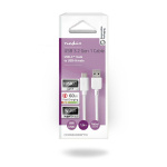 Nedis USB-Kabel | USB 3.2 Gen 1 | USB-A Male | USB-C™ Male | 60 W | 5 Gbps | Vernikkeld | 1.00 m | Rond | PVC | Wit | Doos Nedis USB-Kabel | USB 3.2 Gen 1 | USB-A Male | USB-C™ Male | 60 W | 5 Gbps | Vernikkeld | 1.00 m | Rond | PVC | Wit | Doos