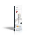 Nedis USB-Kabel | USB 3.2 Gen 2x2 | USB-C™ Male | USB-C™ Male | 100 W | 4K@60Hz | 20 Gbps | Verguld | 1.00 m | Rond | Gevlochten / Nylon | Zilver | Cover Window Box Nedis USB-Kabel | USB 3.2 Gen 2x2 | USB-C™ Male | USB-C™ Male | 100 W | 4K@60Hz | 20 Gbps | Verguld | 1.00 m | Rond | Gevlochten / Nylon | Zilver | Cover Window Box
