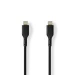 Nedis USB-Kabel | USB 2.0 | USB-C™ Male | USB-C™ Male | 240 W | 480 Mbps | Vernikkeld | 2.00 m | Rond | PVC | Zwart | Label Nedis USB-Kabel | USB 2.0 | USB-C™ Male | USB-C™ Male | 240 W | 480 Mbps | Vernikkeld | 2.00 m | Rond | PVC | Zwart | Label