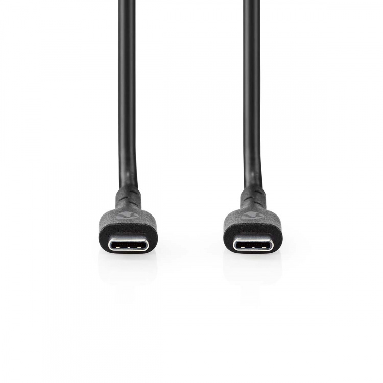 Nedis USB-Kabel | USB 2.0 | USB-C™ Male | USB-C™ Male | 240 W | 480 Mbps | Vernikkeld | 2.00 m | Rond | PVC | Zwart | Label Nedis USB-Kabel | USB 2.0 | USB-C™ Male | USB-C™ Male | 240 W | 480 Mbps | Vernikkeld | 2.00 m | Rond | PVC | Zwart | Label