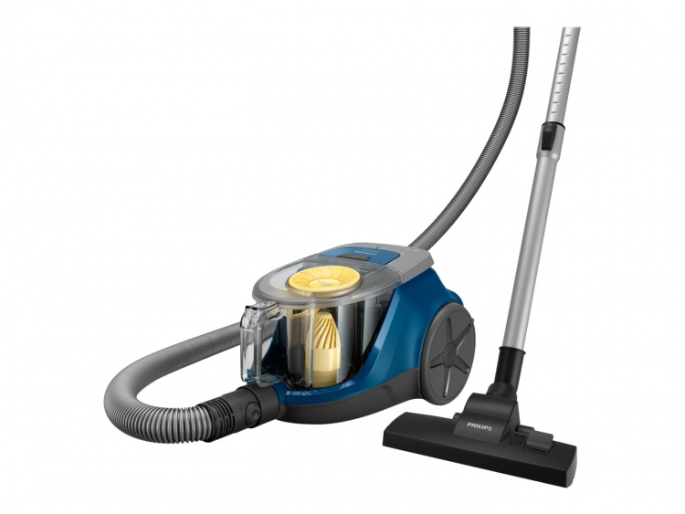 Philips 2000 Series XB2125 Vacuum Cleaner, 1.3-liter Container, Dark Blue/Yellow