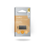 Nedis USB-A Adapter | USB 3.2 Gen 1 | USB-A Female | USB-A Female | 5 Gbps | Rond | Verguld | Antraciet | Doos