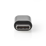Nedis USB-C™ Adapter | USB 2.0 | USB-C™ Male | USB Micro-B Female | 480 Mbps | Rond | Verguld | Antraciet | Doos Nedis USB-C™ Adapter | USB 2.0 | USB-C™ Male | USB Micro-B Female | 480 Mbps | Rond | Verguld | Antraciet | Doos