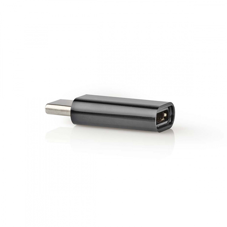 Nedis USB-C™ Adapter | USB 2.0 | USB-C™ Male | USB Micro-B Female | 480 Mbps | Rond | Verguld | Antraciet | Doos Nedis USB-C™ Adapter | USB 2.0 | USB-C™ Male | USB Micro-B Female | 480 Mbps | Rond | Verguld | Antraciet | Doos