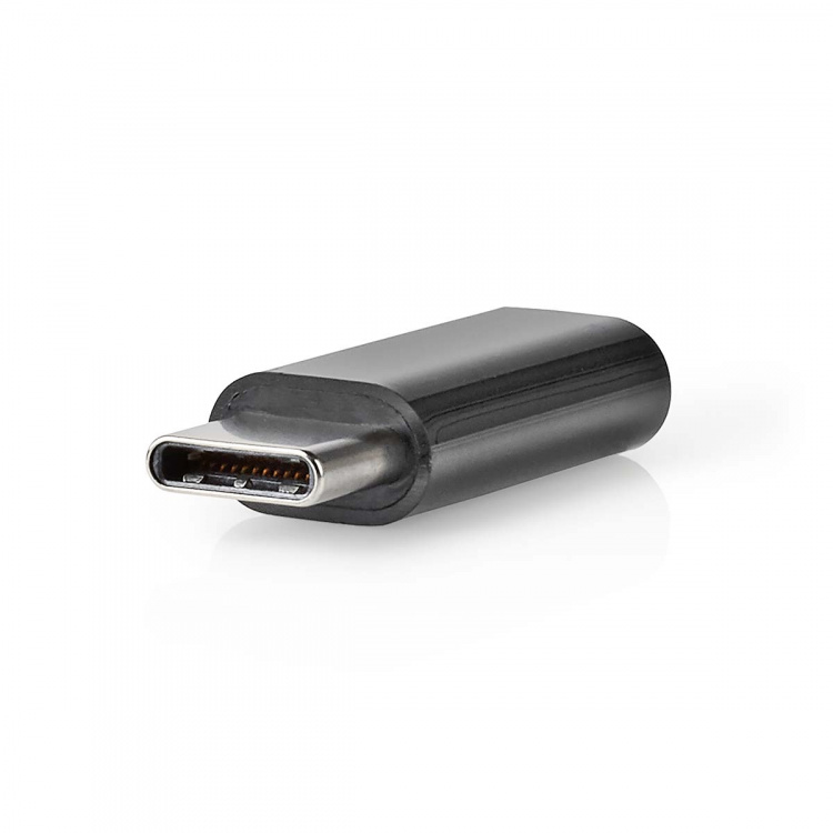 Nedis USB-C™ Adapter | USB 2.0 | USB-C™ Male | USB Micro-B Female | 480 Mbps | Rond | Verguld | Antraciet | Doos Nedis USB-C™ Adapter | USB 2.0 | USB-C™ Male | USB Micro-B Female | 480 Mbps | Rond | Verguld | Antraciet | Doos