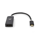 Nedis USB-C™ Adapter | USB 3.2 Gen 1 | USB-C™ Male | DisplayPort Female | 8K@30Hz | 0.20 m | Rond | Verguld | PVC | Antraciet | Window Box Nedis USB-C™ Adapter | USB 3.2 Gen 1 | USB-C™ Male | DisplayPort Female | 8K@30Hz | 0.20 m | Rond | Verguld | PVC | Antraciet | Window Box