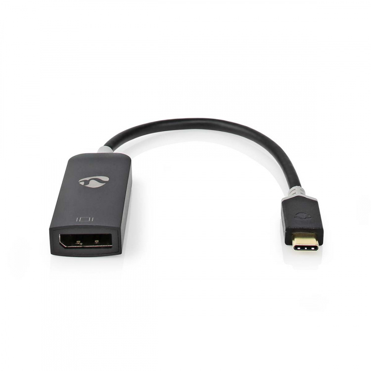 Nedis USB-C™ Adapter | USB 3.2 Gen 1 | USB-C™ Male | DisplayPort Female | 8K@30Hz | 0.20 m | Rond | Verguld | PVC | Antraciet | Window Box Nedis USB-C™ Adapter | USB 3.2 Gen 1 | USB-C™ Male | DisplayPort Female | 8K@30Hz | 0.20 m | Rond | Verguld | PVC | Antraciet | Window Box