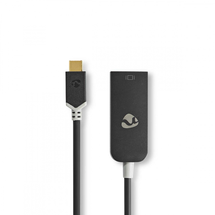 Nedis USB-C™ Adapter | USB 3.2 Gen 1 | USB-C™ Male | DisplayPort Female | 8K@30Hz | 0.20 m | Rond | Verguld | PVC | Antraciet | Window Box Nedis USB-C™ Adapter | USB 3.2 Gen 1 | USB-C™ Male | DisplayPort Female | 8K@30Hz | 0.20 m | Rond | Verguld | PVC | Antraciet | Window Box