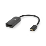 Nedis USB-C™ Adapter | USB 3.2 Gen 1 | USB-C™ Male | DisplayPort Female | 8K@30Hz | 0.20 m | Rond | Verguld | PVC | Antraciet | Window Box Nedis USB-C™ Adapter | USB 3.2 Gen 1 | USB-C™ Male | DisplayPort Female | 8K@30Hz | 0.20 m | Rond | Verguld | PVC | Antraciet | Window Box