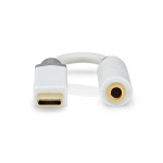 Nedis USB-C™ Adapter | USB 2.0 | USB-C™ Male | 3,5 mm Female | 0.10 m | Rond | Verguld | PVC | Wit | Doos