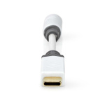 Nedis USB-C™ Adapter | USB 2.0 | USB-C™ Male | 3,5 mm Female | 0.10 m | Rond | Verguld | PVC | Wit | Doos