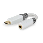 Nedis USB-C™ Adapter | USB 2.0 | USB-C™ Male | 3,5 mm Female | 0.10 m | Rond | Verguld | PVC | Wit | Doos