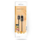 Nedis DisplayPort-Adapter | DisplayPort Male | HDMI™ Connector | 8K@30Hz | Vernikkeld | Recht | 1.80 m | Rond | TPE | Zwart | Doos