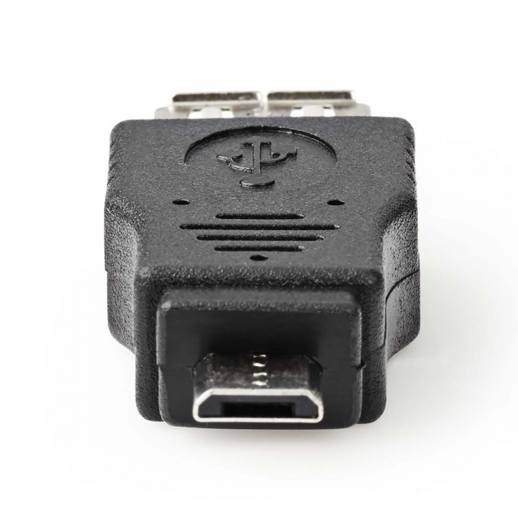Nedis USB Micro-B Adapter | USB 2.0 | USB Micro-B Male | USB-A Female | 480 Mbps | Vernikkeld | PVC | Zwart | Blister Nedis USB Micro-B Adapter | USB 2.0 | USB Micro-B Male | USB-A Female | 480 Mbps | Vernikkeld | PVC | Zwart | Blister