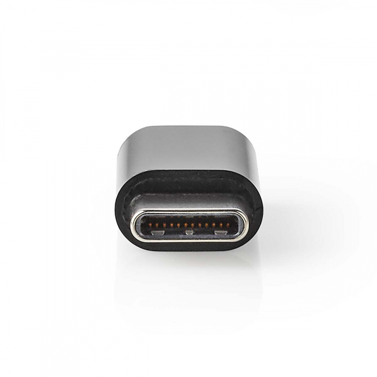 Nedis USB-C™ Adapter | USB 2.0 | USB-C™ Male | USB Micro-B Female | 480 Mbps | Rond | Vernikkeld | Zwart | Doos