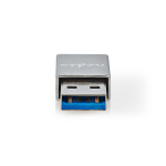 Nedis USB-A Adapter | USB 3.2 Gen 1 | USB-A Male | USB-C™ Female | 5 Gbps | Rond | Vernikkeld | Zwart | Doos Nedis USB-A Adapter | USB 3.2 Gen 1 | USB-A Male | USB-C™ Female | 5 Gbps | Rond | Vernikkeld | Zwart | Doos