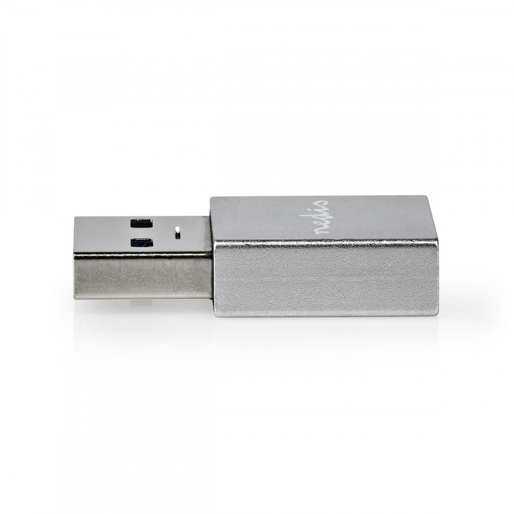 Nedis USB-A Adapter | USB 3.2 Gen 1 | USB-A Male | USB-C™ Female | 5 Gbps | Rond | Vernikkeld | Zwart | Doos Nedis USB-A Adapter | USB 3.2 Gen 1 | USB-A Male | USB-C™ Female | 5 Gbps | Rond | Vernikkeld | Zwart | Doos
