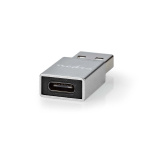 Nedis USB-A Adapter | USB 3.2 Gen 1 | USB-A Male | USB-C™ Female | 5 Gbps | Rond | Vernikkeld | Zwart | Doos Nedis USB-A Adapter | USB 3.2 Gen 1 | USB-A Male | USB-C™ Female | 5 Gbps | Rond | Vernikkeld | Zwart | Doos
