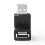 Nedis USB-A Adapter | USB 2.0 | USB-A Male | USB-A Female | 480 Mbps | Rond | Vernikkeld | PVC | Zwart | Doos Nedis USB-A Adapter | USB 2.0 | USB-A Male | USB-A Female | 480 Mbps | Rond | Vernikkeld | PVC | Zwart | Doos