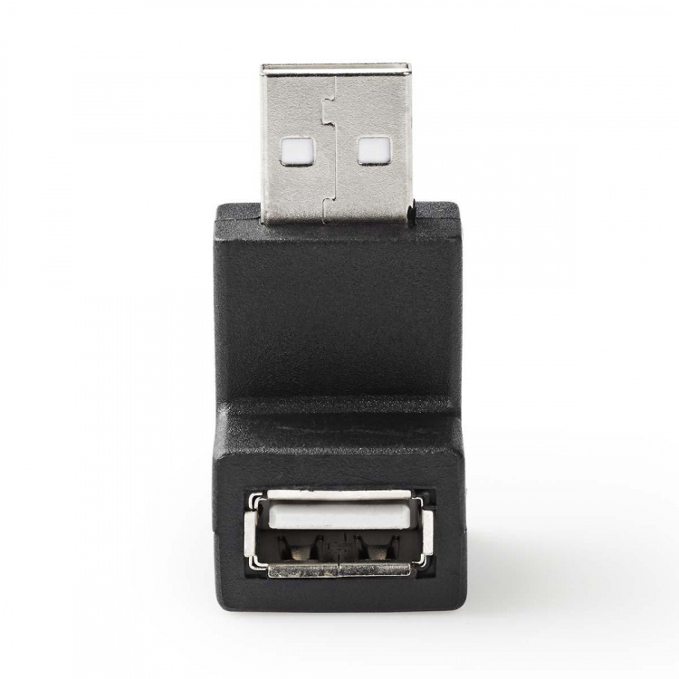 Nedis USB-A Adapter | USB 2.0 | USB-A Male | USB-A Female | 480 Mbps | Rond | Vernikkeld | PVC | Zwart | Doos Nedis USB-A Adapter | USB 2.0 | USB-A Male | USB-A Female | 480 Mbps | Rond | Vernikkeld | PVC | Zwart | Doos