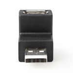 Nedis USB-A Adapter | USB 2.0 | USB-A Male | USB-A Female | 480 Mbps | Rond | Vernikkeld | PVC | Zwart | Doos Nedis USB-A Adapter | USB 2.0 | USB-A Male | USB-A Female | 480 Mbps | Rond | Vernikkeld | PVC | Zwart | Doos