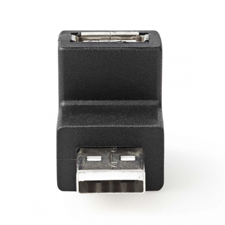 Nedis USB-A Adapter | USB 2.0 | USB-A Male | USB-A Female | 480 Mbps | Rond | Vernikkeld | PVC | Zwart | Doos Nedis USB-A Adapter | USB 2.0 | USB-A Male | USB-A Female | 480 Mbps | Rond | Vernikkeld | PVC | Zwart | Doos