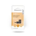 Nedis USB-A Adapter | USB 2.0 | USB-A Male | USB-A Female | 480 Mbps | Rond | Vernikkeld | PVC | Zwart | Doos
