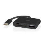 Nedis USB-Hub | 1x USB-C™ | 1x USB A / 1x USB-C™ | 4-Poorts poort(en) | USB 2.0 | USB Gevoed | SD & MicroSD