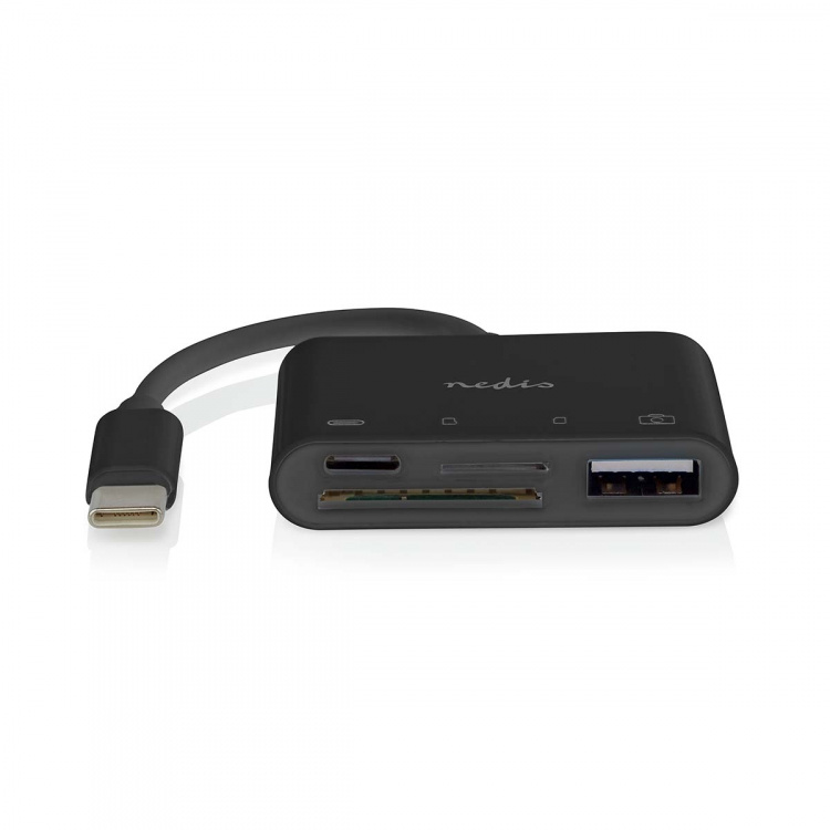 Nedis USB-Hub | 1x USB-C™ | 1x USB A / 1x USB-C™ | 4-Poorts poort(en) | USB 2.0 | USB Gevoed | SD & MicroSD
