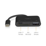 Nedis USB-Hub | 1x USB-C™ | 1x USB A / 1x USB-C™ | 4-Poorts poort(en) | USB 2.0 | USB Gevoed | SD & MicroSD