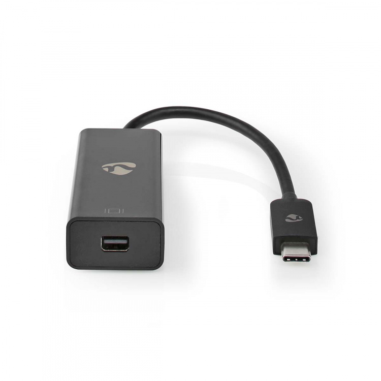 Nedis USB-C™ Adapter | USB 3.2 Gen 1 | USB-C™ Male | Mini DisplayPort Female | 8K@60Hz | 0.20 m | Rond | Vernikkeld | PVC | Zwart | Polybag Nedis USB-C™ Adapter | USB 3.2 Gen 1 | USB-C™ Male | Mini DisplayPort Female | 8K@60Hz | 0.20 m | Rond | Vernikkeld | PVC | Zwart | Polybag