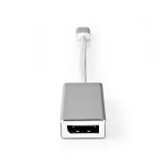 Nedis USB-C™ Adapter | USB 3.2 Gen 1 | USB-C™ Male | DisplayPort Female | 0.20 m | Rond | Verguld | Gevlochten / Nylon | Zilver | Cover Window Box Nedis USB-C™ Adapter | USB 3.2 Gen 1 | USB-C™ Male | DisplayPort Female | 0.20 m | Rond | Verguld | Gevlochten / Nylon | Zilver | Cover Window Box