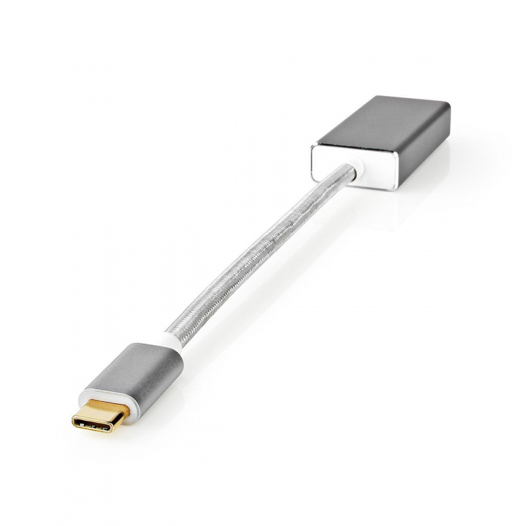 Nedis USB-C™ Adapter | USB 3.2 Gen 1 | USB-C™ Male | DisplayPort Female | 0.20 m | Rond | Verguld | Gevlochten / Nylon | Zilver | Cover Window Box Nedis USB-C™ Adapter | USB 3.2 Gen 1 | USB-C™ Male | DisplayPort Female | 0.20 m | Rond | Verguld | Gevlochten / Nylon | Zilver | Cover Window Box