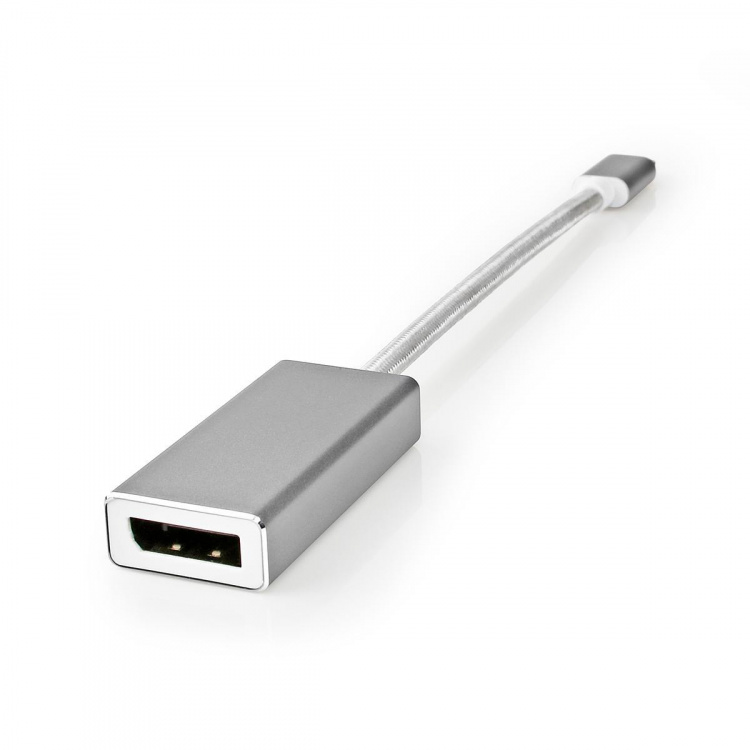 Nedis USB-C™ Adapter | USB 3.2 Gen 1 | USB-C™ Male | DisplayPort Female | 0.20 m | Rond | Verguld | Gevlochten / Nylon | Zilver | Cover Window Box Nedis USB-C™ Adapter | USB 3.2 Gen 1 | USB-C™ Male | DisplayPort Female | 0.20 m | Rond | Verguld | Gevlochten / Nylon | Zilver | Cover Window Box