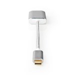 Nedis USB-C™ Adapter | USB 3.2 Gen 1 | USB-C™ Male | Mini DisplayPort Female | Power delivery | 0.20 m | Rond | Verguld | Gevlochten / Nylon | Zilver | Cover Window Box Nedis USB-C™ Adapter | USB 3.2 Gen 1 | USB-C™ Male | Mini DisplayPort Female | Power delivery | 0.20 m | Rond | Verguld | Gevlochten / Nylon | Zilver | Cover Window Box