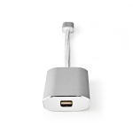 Nedis USB-C™ Adapter | USB 3.2 Gen 1 | USB-C™ Male | Mini DisplayPort Female | Power delivery | 0.20 m | Rond | Verguld | Gevlochten / Nylon | Zilver | Cover Window Box Nedis USB-C™ Adapter | USB 3.2 Gen 1 | USB-C™ Male | Mini DisplayPort Female | Power delivery | 0.20 m | Rond | Verguld | Gevlochten / Nylon | Zilver | Cover Window Box