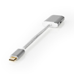 Nedis USB-C™ Adapter | USB 3.2 Gen 1 | USB-C™ Male | Mini DisplayPort Female | Power delivery | 0.20 m | Rond | Verguld | Gevlochten / Nylon | Zilver | Cover Window Box Nedis USB-C™ Adapter | USB 3.2 Gen 1 | USB-C™ Male | Mini DisplayPort Female | Power delivery | 0.20 m | Rond | Verguld | Gevlochten / Nylon | Zilver | Cover Window Box