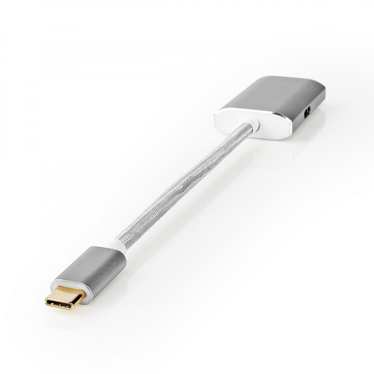 Nedis USB-C™ Adapter | USB 3.2 Gen 1 | USB-C™ Male | Mini DisplayPort Female | Power delivery | 0.20 m | Rond | Verguld | Gevlochten / Nylon | Zilver | Cover Window Box Nedis USB-C™ Adapter | USB 3.2 Gen 1 | USB-C™ Male | Mini DisplayPort Female | Power delivery | 0.20 m | Rond | Verguld | Gevlochten / Nylon | Zilver | Cover Window Box