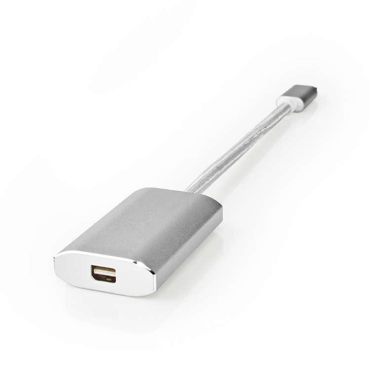 Nedis USB-C™ Adapter | USB 3.2 Gen 1 | USB-C™ Male | Mini DisplayPort Female | Power delivery | 0.20 m | Rond | Verguld | Gevlochten / Nylon | Zilver | Cover Window Box Nedis USB-C™ Adapter | USB 3.2 Gen 1 | USB-C™ Male | Mini DisplayPort Female | Power delivery | 0.20 m | Rond | Verguld | Gevlochten / Nylon | Zilver | Cover Window Box