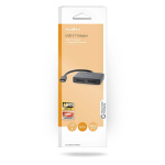 Nedis USB-C™ Adapter | USB 3.2 Gen 1 | USB-C™ Male | 2x Displayport Female | 4K@60Hz | 0.20 m | Rond | Vernikkeld | PVC | Zwart | Doos