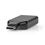 Nedis USB-C™ Adapter | USB 3.2 Gen 1 | USB-C™ Male | HDMI™ Output | 4K@60Hz | Rond | Vernikkeld | Grijs / Zwart | Doos