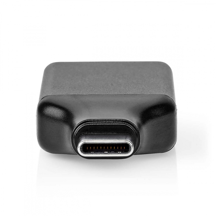 Nedis USB-C™ Adapter | USB 3.2 Gen 1 | USB-C™ Male | HDMI™ Output | 4K@60Hz | Rond | Vernikkeld | Grijs / Zwart | Doos