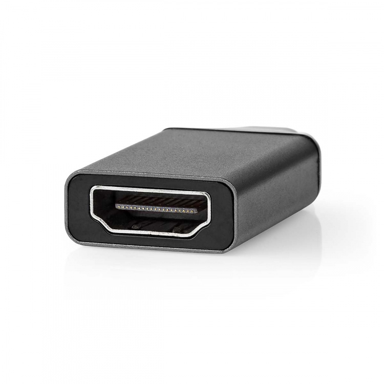 Nedis USB-C™ Adapter | USB 3.2 Gen 1 | USB-C™ Male | HDMI™ Output | 4K@60Hz | Rond | Vernikkeld | Grijs / Zwart | Doos