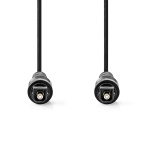 Nedis Optische Audiokabel | TosLink Male | TosLink Male | 2.00 m | Rond | PVC | Zwart | Label