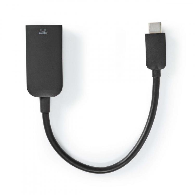Nedis USB-C™ Adapter | USB 3.2 Gen 1 | USB-C™ Male | HDMI™ Output | 4K@60Hz | 0.20 m | Rond | Vernikkeld | PVC | Zwart | Doos Nedis USB-C™ Adapter | USB 3.2 Gen 1 | USB-C™ Male | HDMI™ Output | 4K@60Hz | 0.20 m | Rond | Vernikkeld | PVC | Zwart | Doos