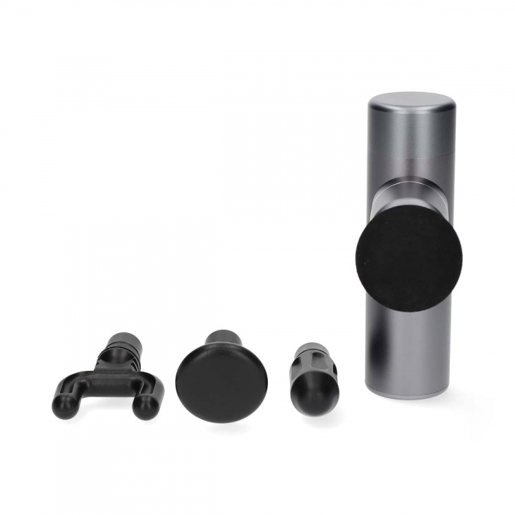 Nedis SmartLife Sportmassagepistool | Accu gevoed | Oplaadbaar | 5 Massage Modes | Bolvormige kop / Conische kop / Platte kop / Tasje / U-vormige kop | Donkergrijs Nedis SmartLife Sportmassagepistool | Accu gevoed | Oplaadbaar | 5 Massage Modes | Bolvormige kop / Conische kop / Platte kop / Tasje / U-vormige kop | Donkergrijs