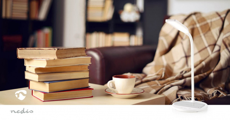 Nedis LED-Lamp met Draadloze Lader | Dimmer - Op Product | LED | 15 W | Met dimfunctie | Koel Wit / Natuurlijk Wit / Warm Wit | 2700 - 6500 K