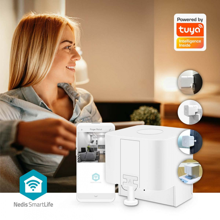 Nedis SmartLife-vingerrobot | CR2 | 1000 mAh | Bluetooth® | Drie soorten vingers Nedis SmartLife-vingerrobot | CR2 | 1000 mAh | Bluetooth® | Drie soorten vingers