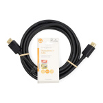 Nedis DisplayPort-Kabel | DisplayPort Male | DisplayPort Male | 8K@60Hz | Verguld | 3.00 m | Rond | PVC | Zwart | Label